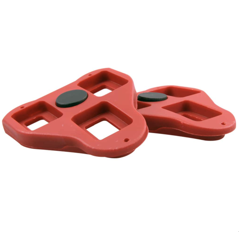 Roto Cleats For Look DELTA Pedal Plates – 0° Or 9° Float, Black/Red, Universal