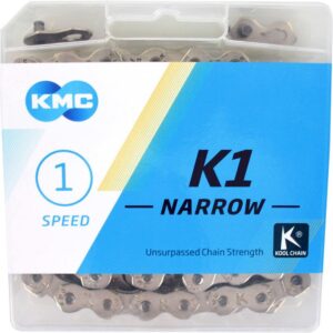 KMC K1 Narrow Bicycle Cycle Bike Chain Silver - 100 Links