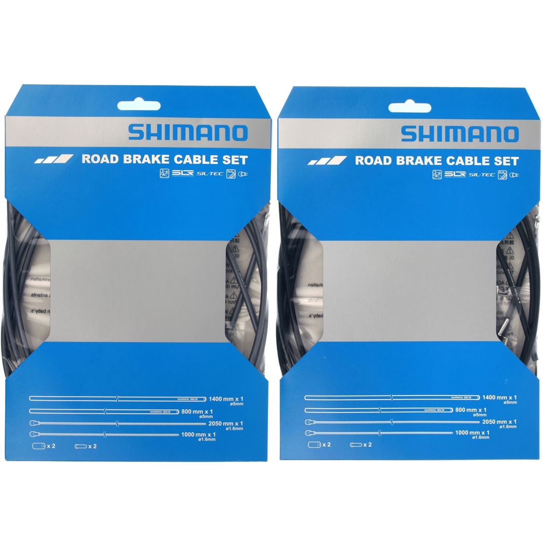 Shimano Brake Cable Set Road Bike SIL-TEC Coated Black / Gray - Image 2