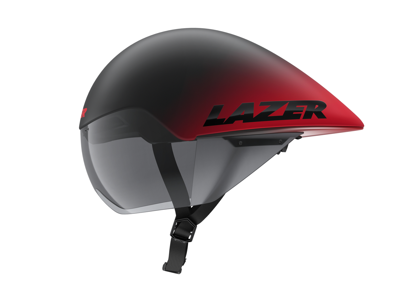 Lazer Volante KinetiCore Cycling Aero TT Helmet Matte Black Red / White Silver - Image 10