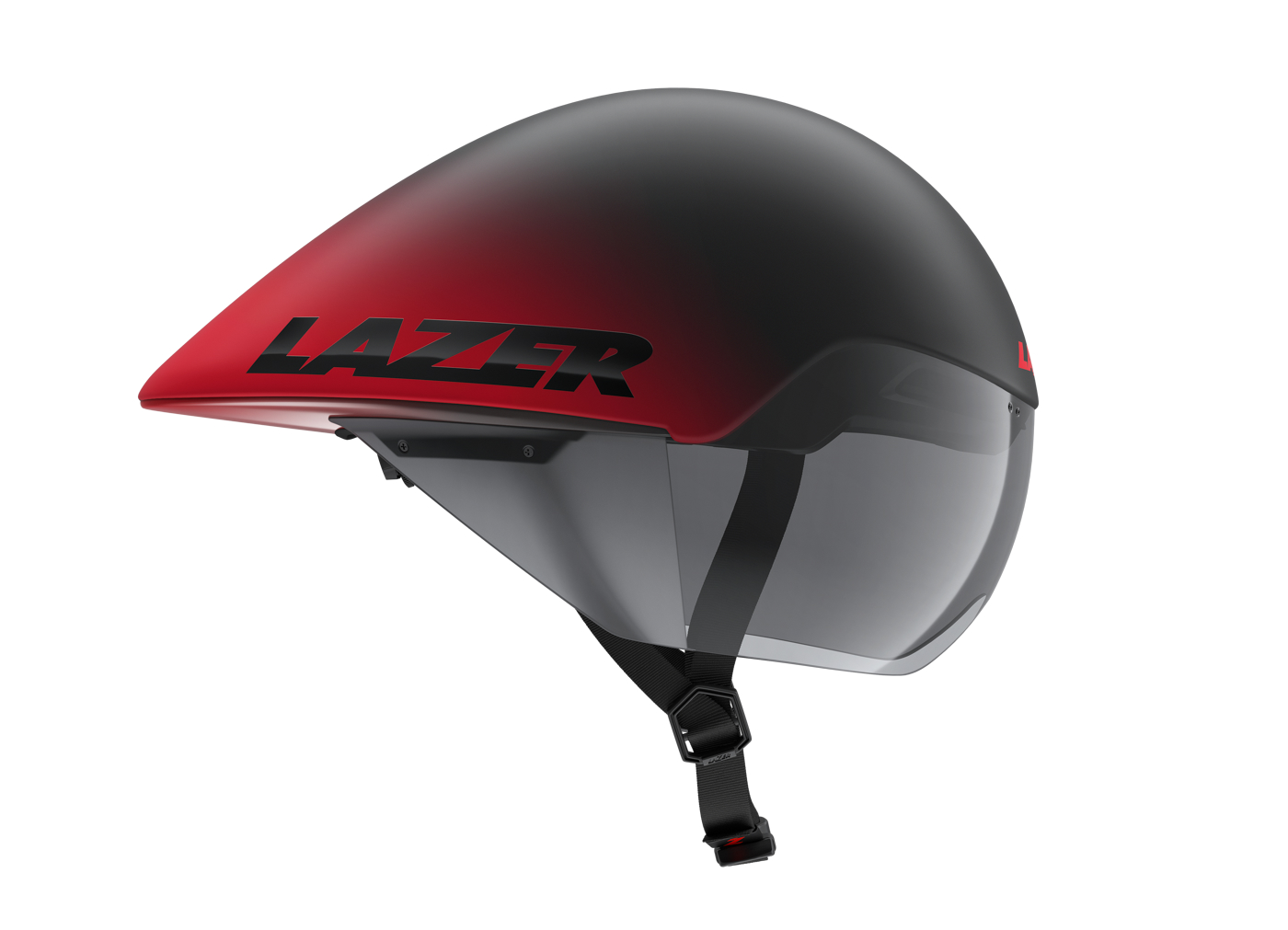Lazer Volante KinetiCore Cycling Aero TT Helmet Matte Black Red / White Silver - Image 8