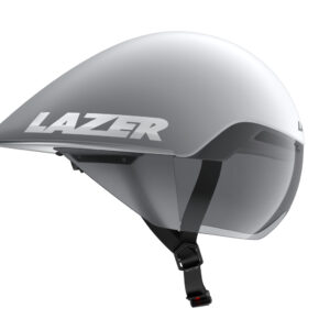 Alternative view of Lazer Volante KinetiCore Cycling Aero TT Helmet Matte Black Red / White Silver