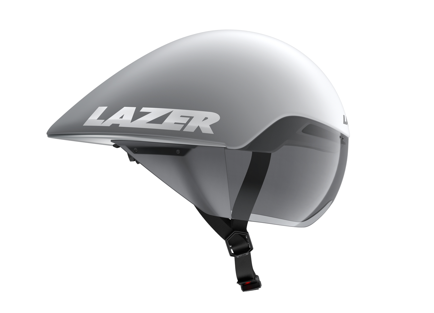 Lazer Volante KinetiCore Cycling Aero TT Helmet Matte Black Red / White Silver - Image 2