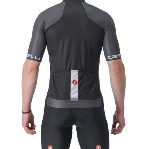 Castelli Entrata VI Jersey Light Black/ Dark Grey/ Silver - Image 2