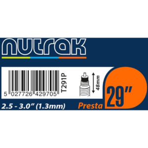 Nutrak 29 x 2.5 - 3.0" Wide Presta Valve Inner Tube