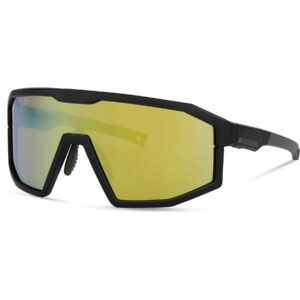 Madison Enigma Sunglasses in Matt Black with 3 Pack of Lenses - Bronze Mirror/ Amber and Clear
