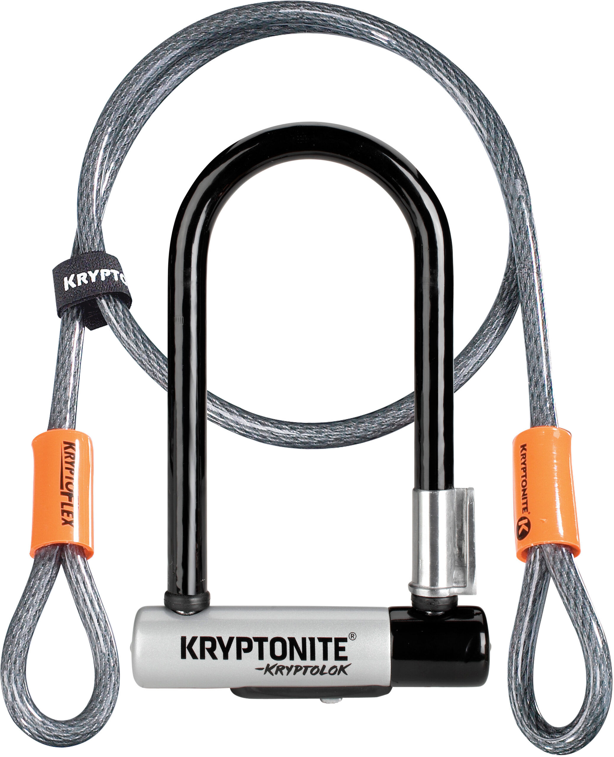 Kryptolok Mini U-Lock With 4 Foot Flex and Flexframe Bracket Sold Secure Gold