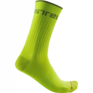 Castelli Distanza 20 Socks - Electric Lime - S/M