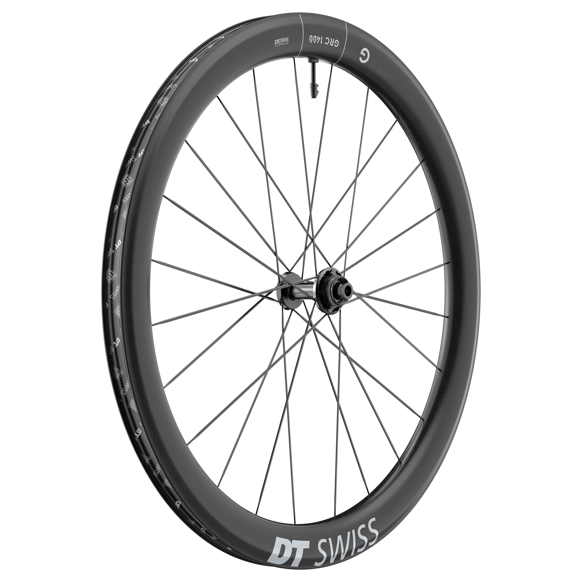DT Swiss GRC 1400 DICUT Disc Brake 50mm Deep Carbon Clincher Wheel - Image 4