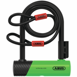 ABUS Ultra Mini 410K U-Lock + Frame Bracket SH34 + Loop Cable 10/120