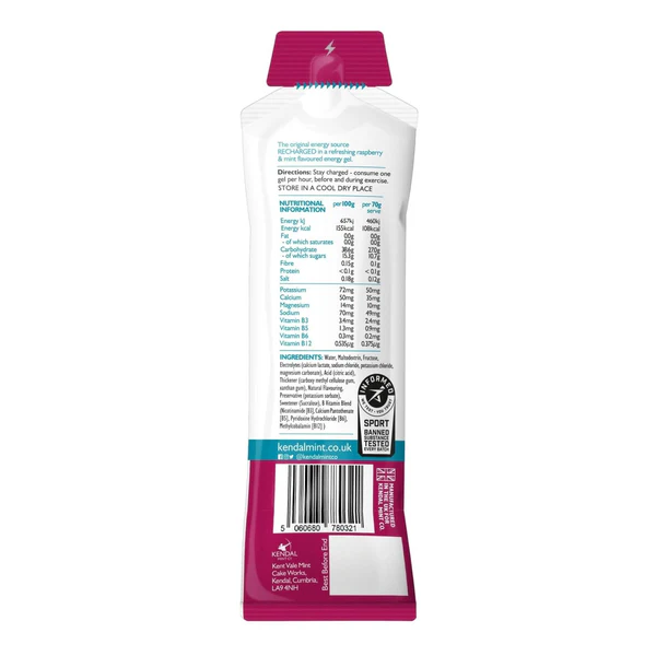 KMC Kendal Mint Co NRG Energy Gel 12 x 70g - Image 6