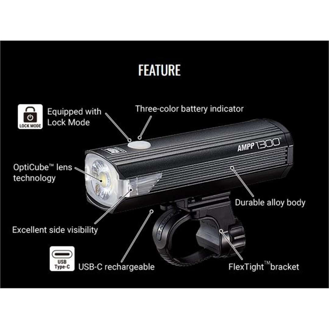 CatEye AMPP 1300 Front Bike Light - Image 2