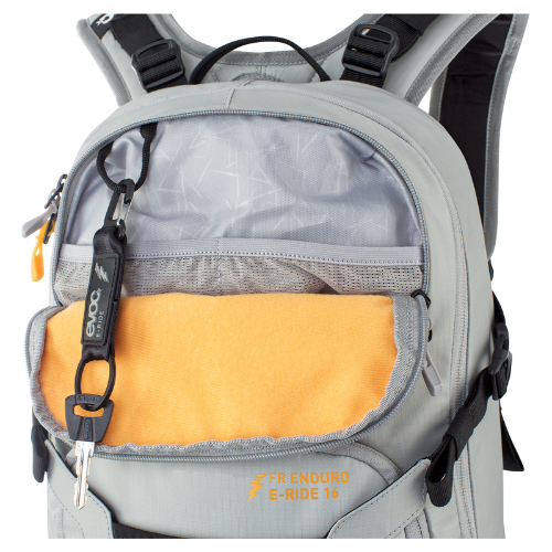 EVOC FR Enduro E-Ride Protector MTB Backpack Stone/Bright Orange 16L - Image 10