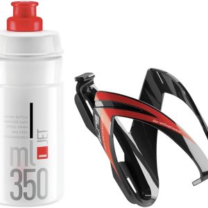 Elite Ceo Jet youth bottle kit includes cage and 350 ml bottle red