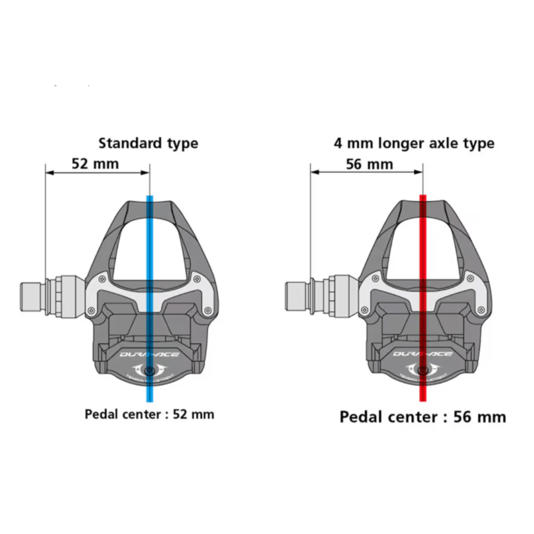 Shimano PD-R9100 Dura-Ace SPD SL Road Pedals, 4 mm Longer Axle - Image 3