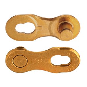 Alternative view of 2x Pairs KMC 12R 12 Speed Missing Link Ti-N Gold