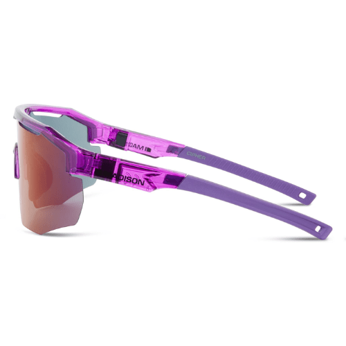 Alternative view of Madison Cipher Crystal Gloss Purple Sunglasses - Purple Mirror Lens