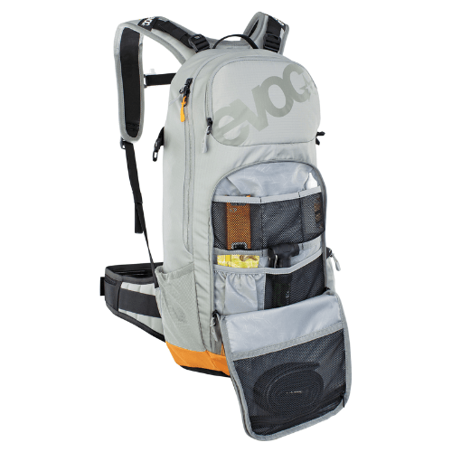 EVOC FR Enduro E-Ride Protector MTB Backpack Stone/Bright Orange 16L - Image 5