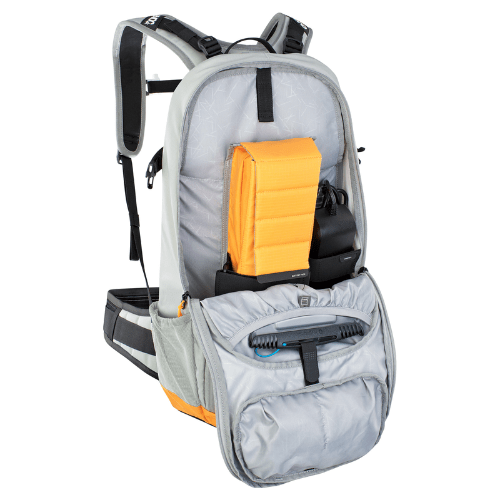 EVOC FR Enduro E-Ride Protector MTB Backpack Stone/Bright Orange 16L - Image 6