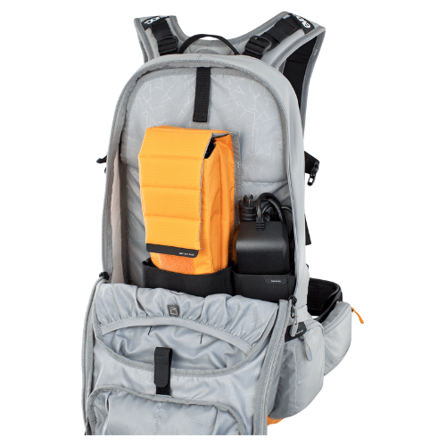 EVOC FR Enduro E-Ride Protector MTB Backpack Stone/Bright Orange 16L - Image 7