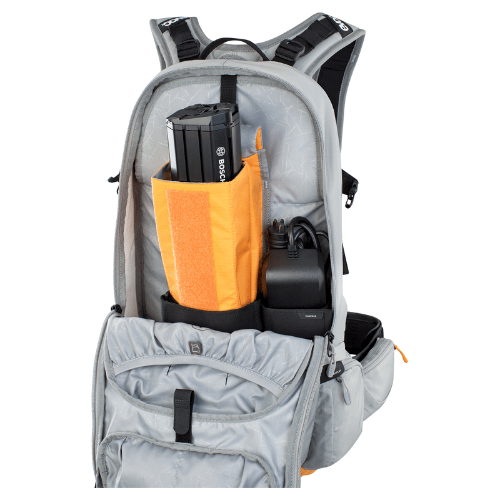 EVOC FR Enduro E-Ride Protector MTB Backpack Stone/Bright Orange 16L - Image 8