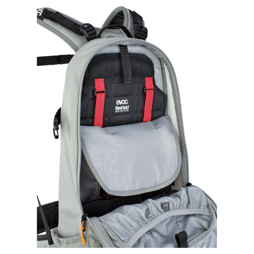 EVOC FR Enduro E-Ride Protector MTB Backpack Stone/Bright Orange 16L - Image 9