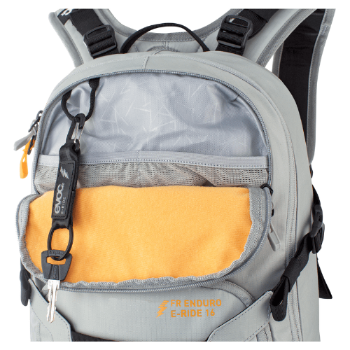 EVOC FR Enduro E-Ride Protector MTB Backpack Stone/Bright Orange 16L - Image 10