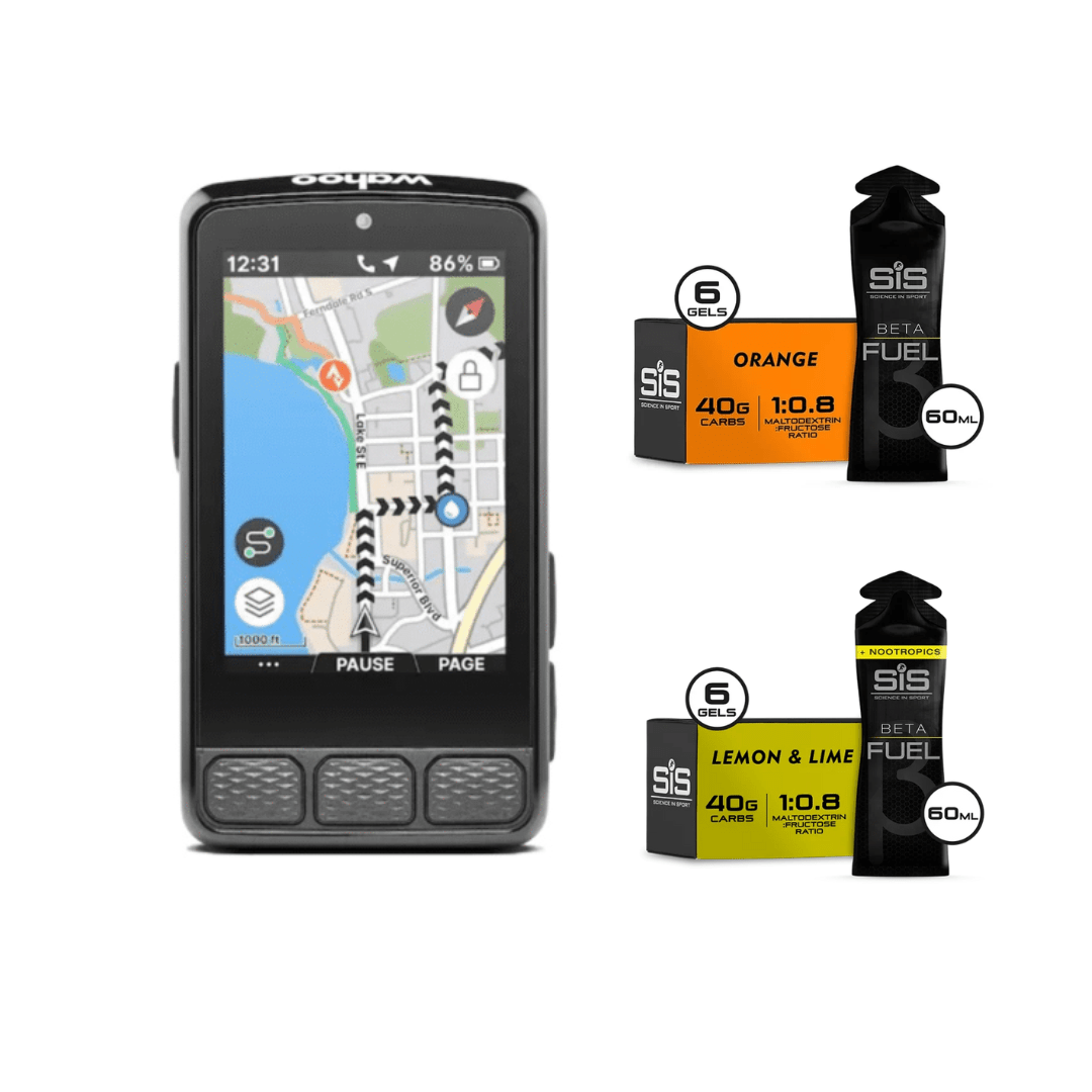 Wahoo Elemnt Roam 3 GPS Cycling Computer plus 12 Free SiS Beta Fuel Gels