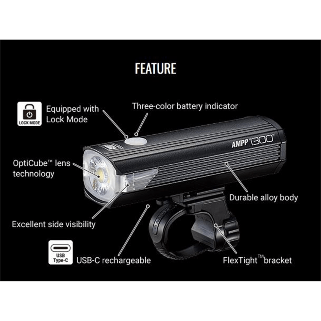 Alternative view of CatEye AMPP 1300 Front Bike Light