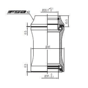 Alternative view of FSA Orbit CE No.8B 8mm Cycling Headset