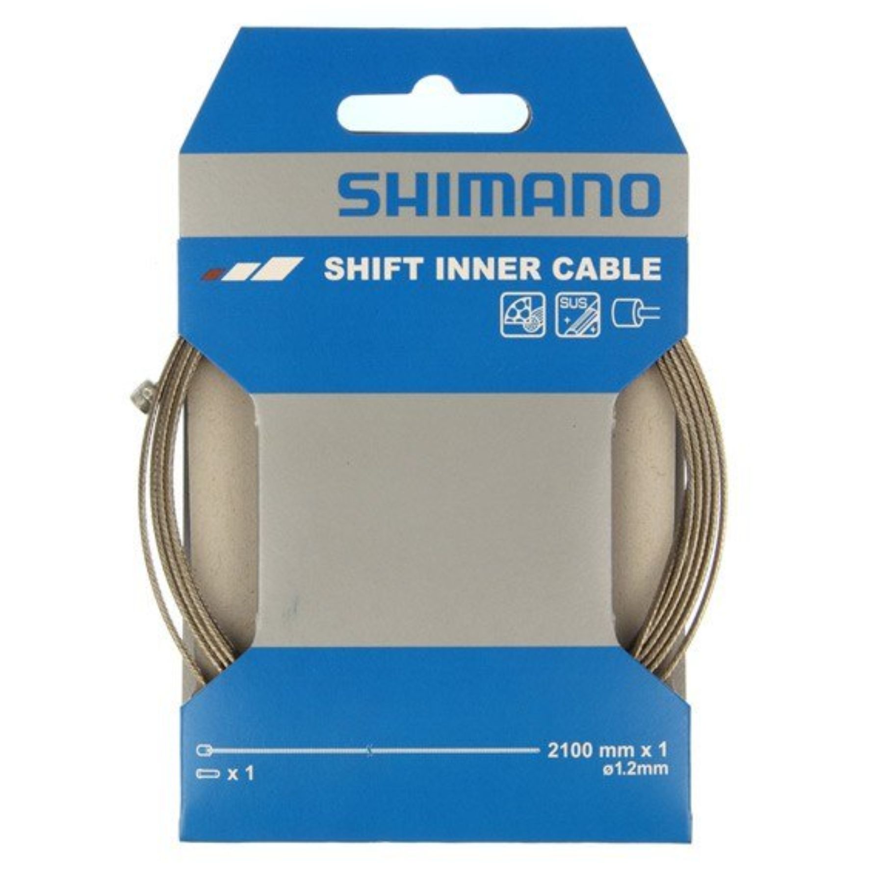 Shimano Road / MTB Stainless Steel Gear Inner Wire 1.2 x 2100mm Single