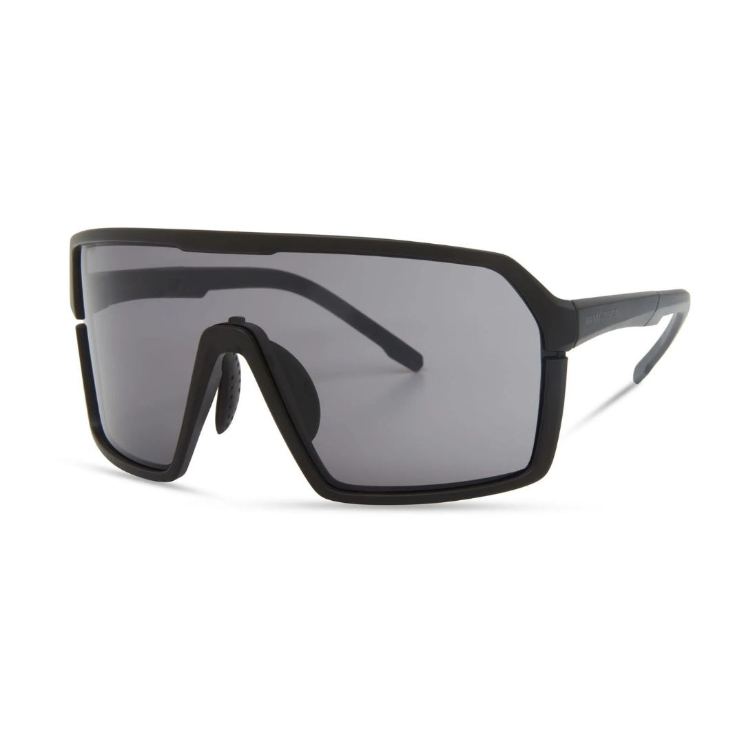 Madison Crypto Sunglasses Matte Black with Black Mirror Lens