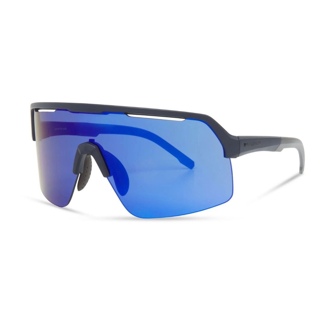 Madison Crypto Air Sunglasses 3 Pack Ink Navy with Blue Mirror, Amber and Clear Lens