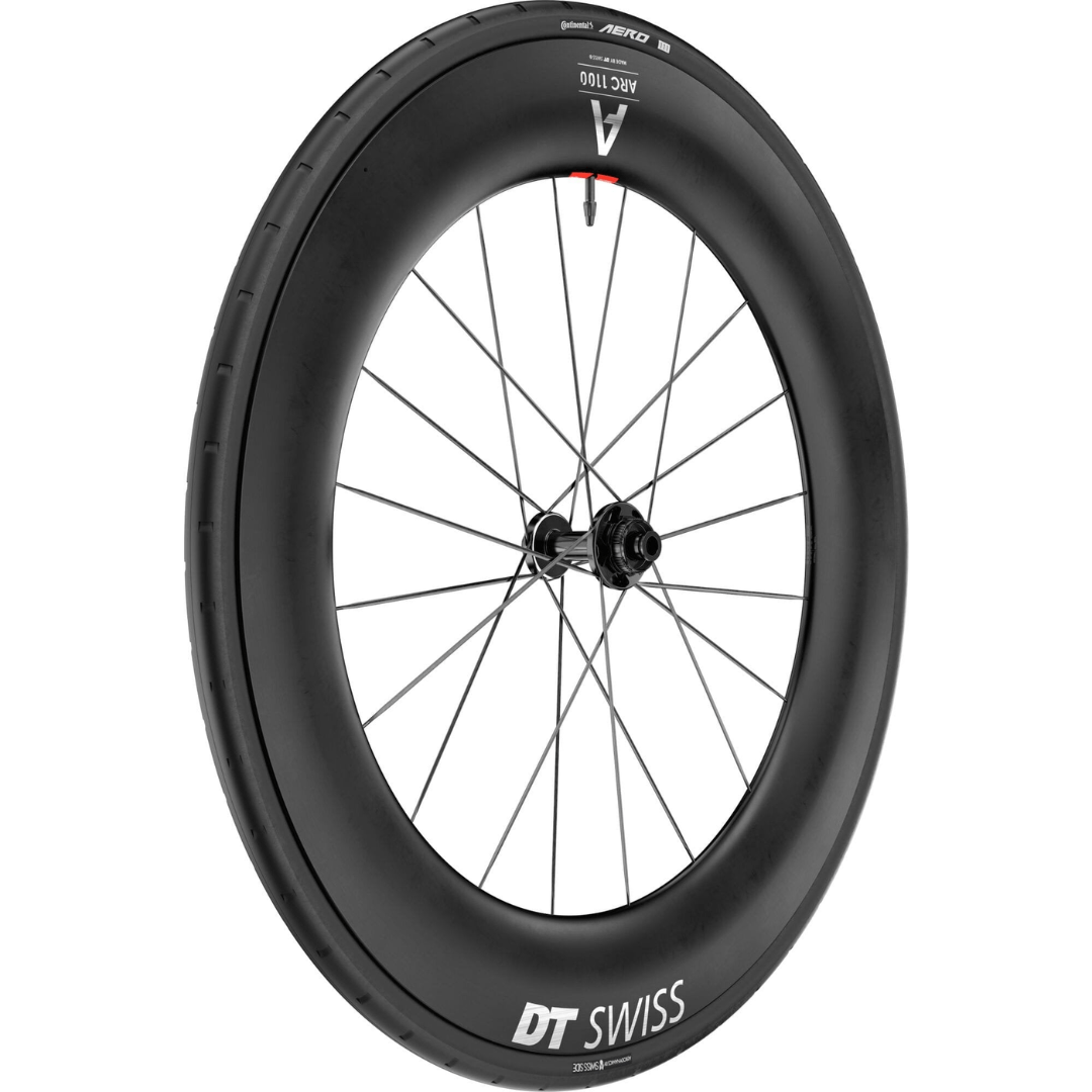 DT Swiss ARC 1100 DICUT Disc Brake WTS Wheel, Carbon Clincher 85 x 22 mm Rim, Front with Tyre