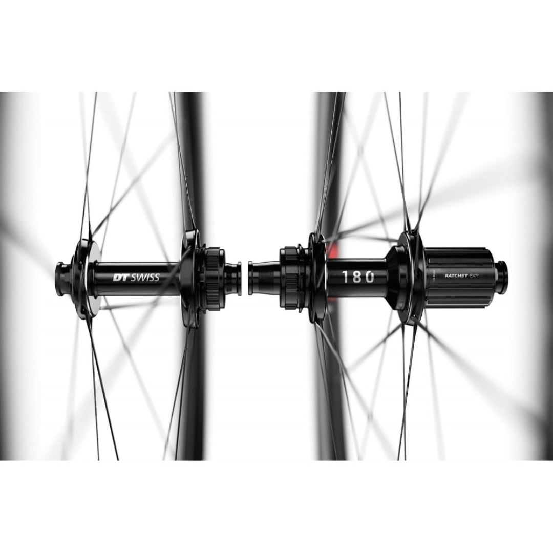 Alternative view of DT Swiss ARC 1100 DICUT Disc Brake WTS Wheel, Carbon Clincher 85 x 22 mm Rim, Front with Tyre