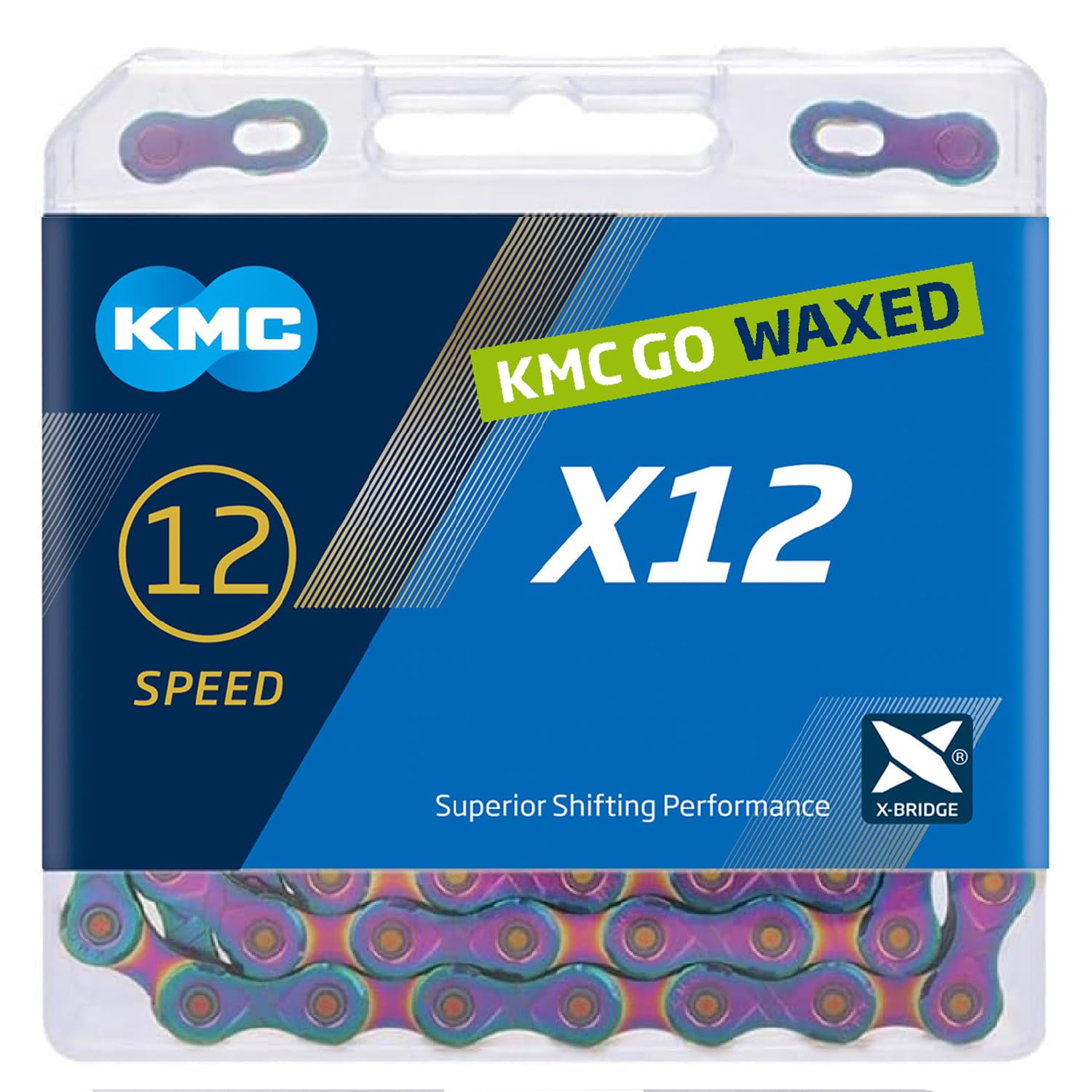 KMC X12 Aurora Pre-Waxed 12 Speed Bike Chain - 126L