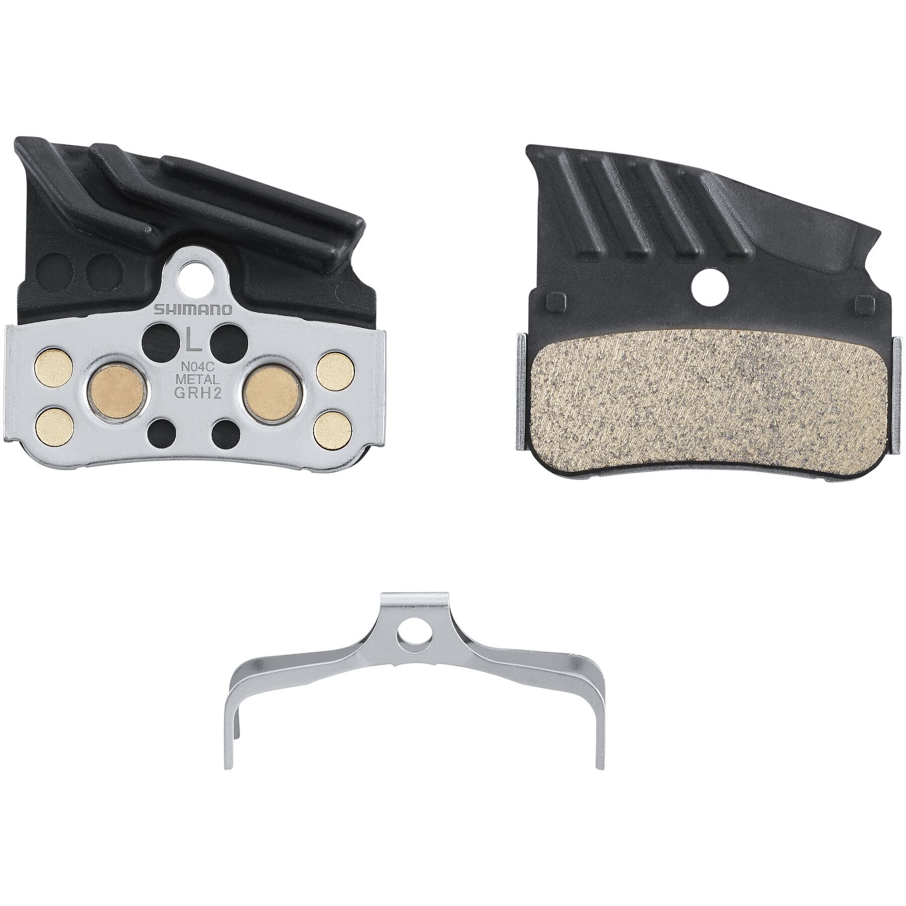 Shimano N04C disc pads with Cooling Fins, Metal Sintered