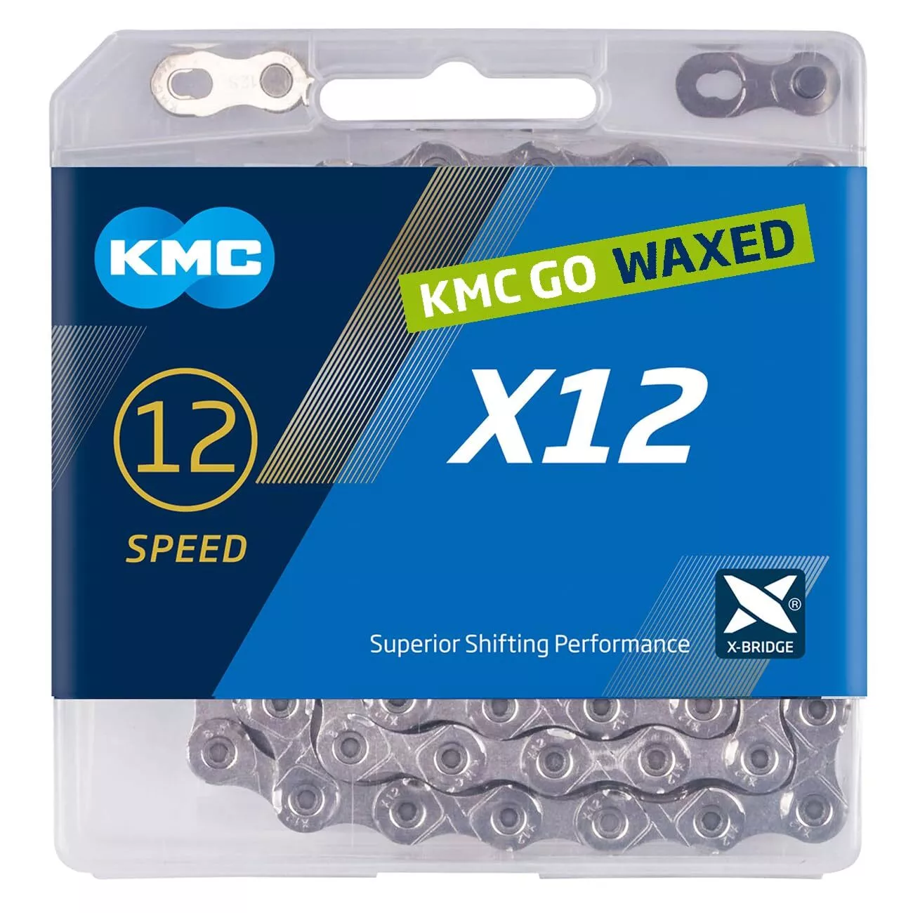 KMC X12 Silver Pre-Waxed 12 Speed Bike Chain 126L