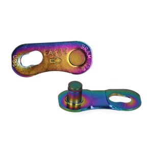 Alternative view of Sram 12 speed Eagle Power Lock missing link - Rainbow
