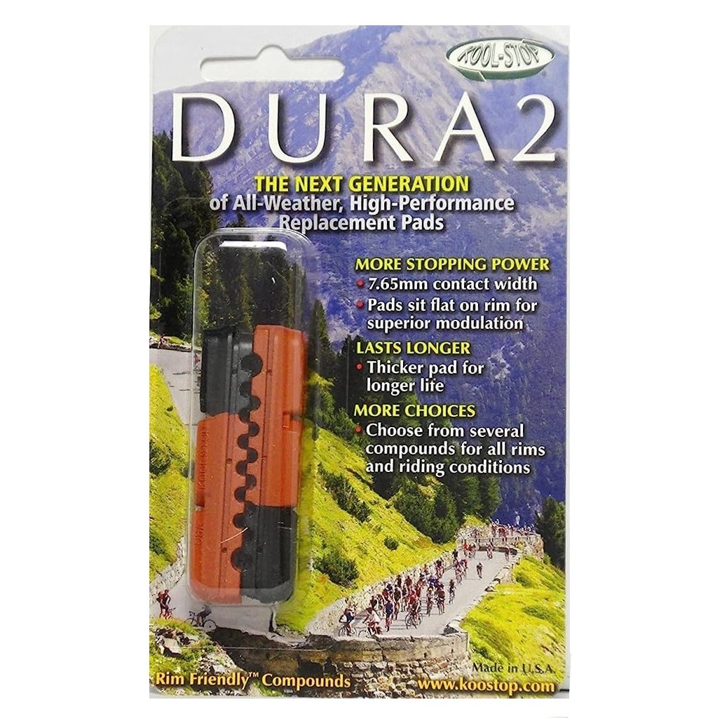KoolStop Dura 2 Dual Compound Road Bike Brake Pads Inserts Fits Shimano / Sram