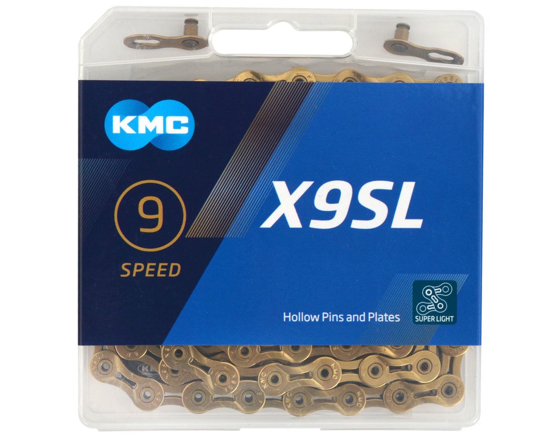 KMC X9SL Gold 9 Speed Super Light Chain