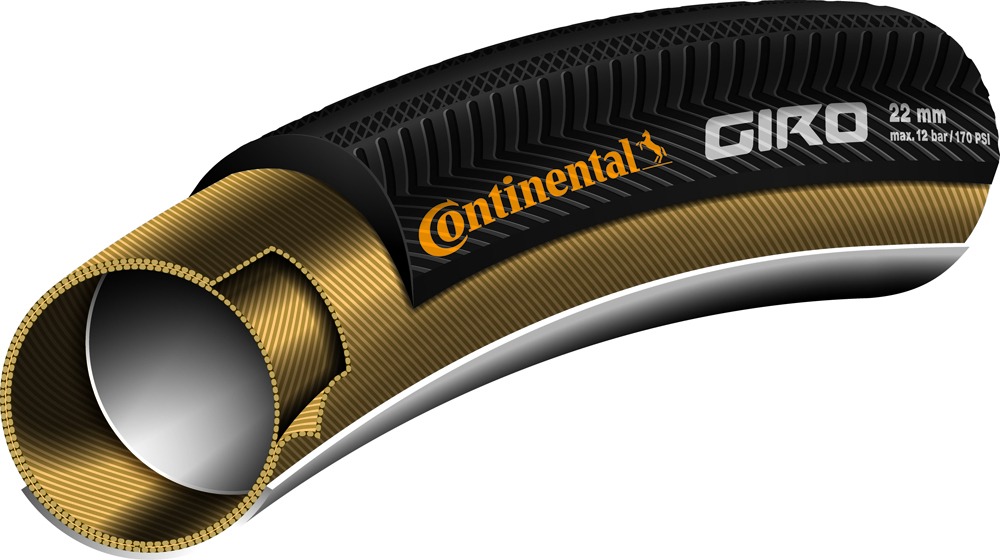 Continental Giro Tubular Tan Wall Tyre - 700 x 22mm - Image 2