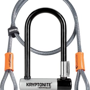 Kryptolok Mini U-Lock With 4 Foot Flex and Flexframe Bracket Sold Secure Gold