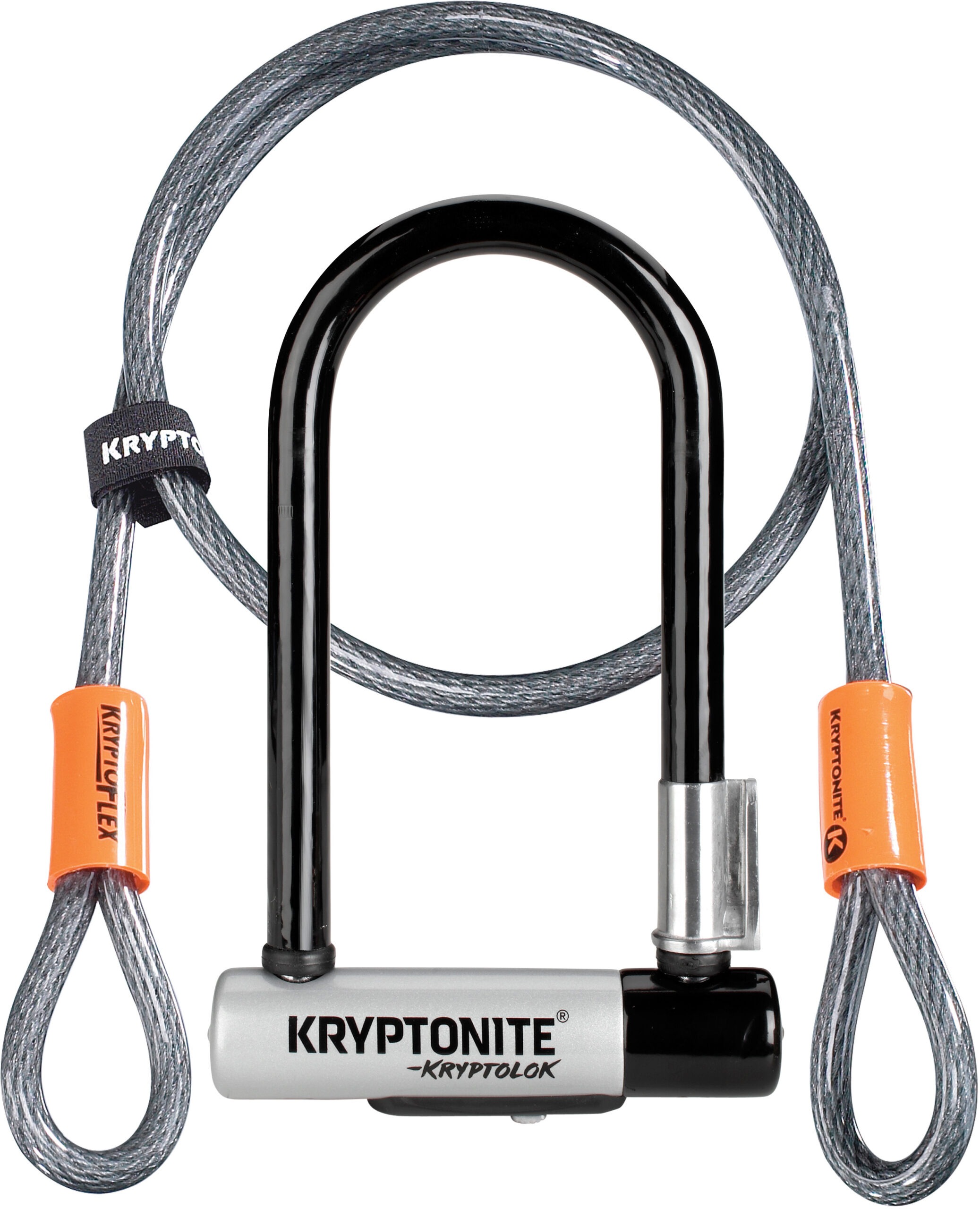 Kryptolok Mini U-Lock With 4 Foot Flex and Flexframe Bracket Sold Secure Gold