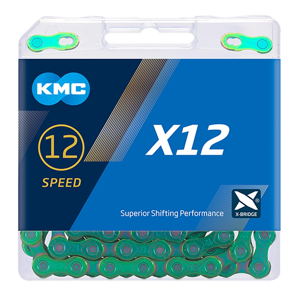 KMC X12 Aurora Green 126L 12 Speed Bike Chain