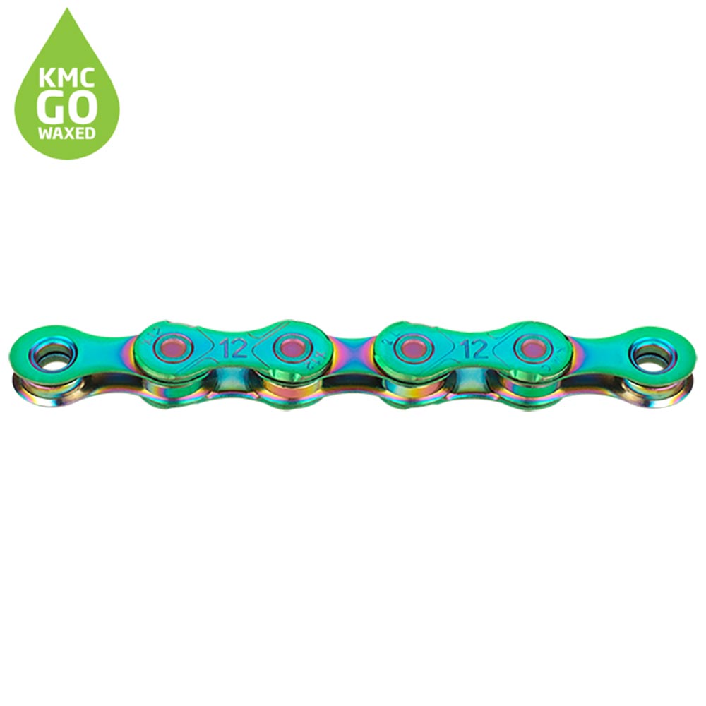 Alternative view of KMC X12 Aurora Green Pre-waxed Chain 126L