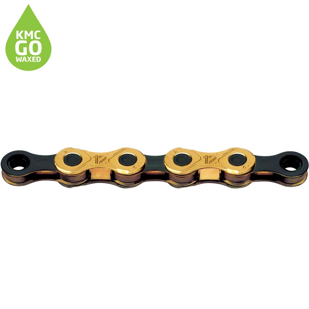 KMC X12 Ti-N Gold/ Black Pre-waxed Chain 126L