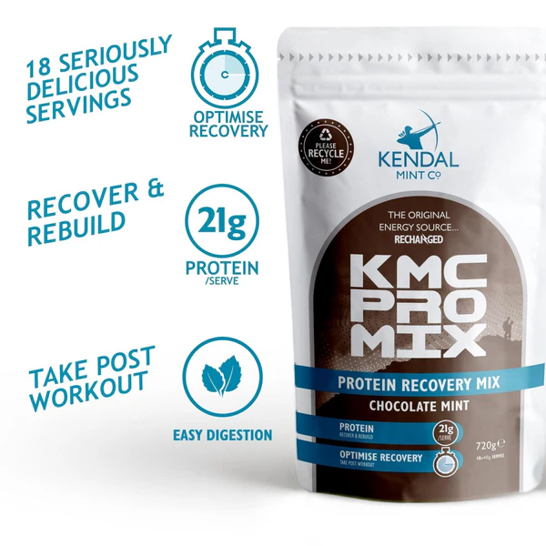 Alternative view of KMC Kendal Mint Co PRO MIX Whey Protein Recovery Powder Chocolate Mint - 720g