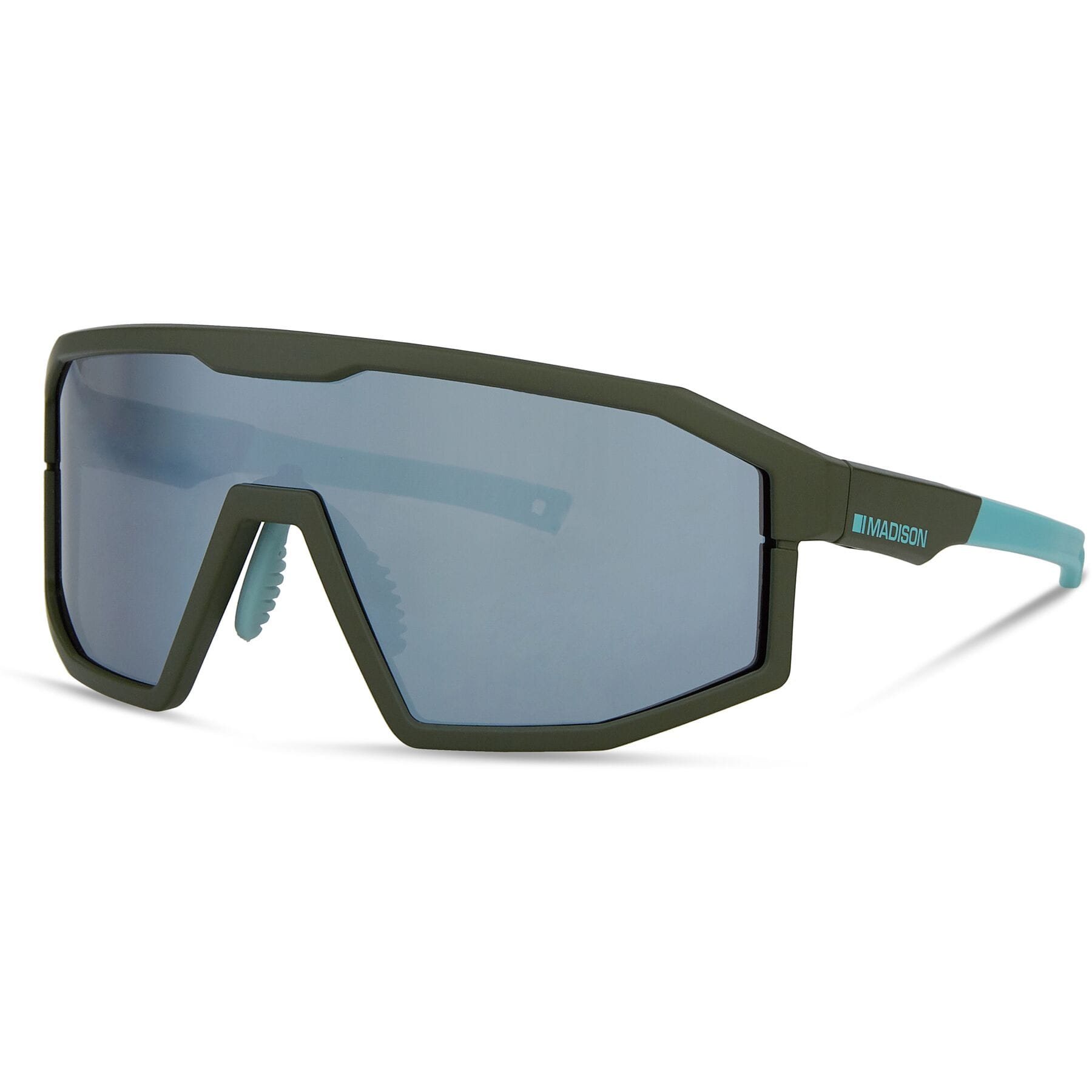 Madison Enigma Sunglasses in Matte Olive with 3 Lens Pack - Smoke Mirror/ Amber and Clear