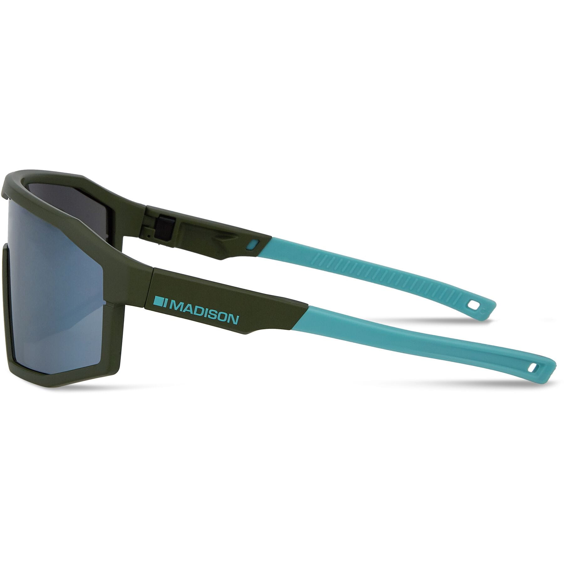Alternative view of Madison Enigma Sunglasses in Matte Olive with 3 Lens Pack - Smoke Mirror/ Amber and Clear